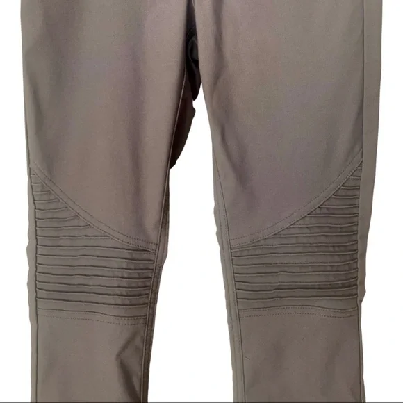 PRANA Brenna Moto Stretch Skinny Pants Mid Rise Gravel Nylon Size 2 - Picture 9 of 15